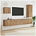 Unità TV da Parete 5 pcs Rovere artigianale Legno multistrato - Foto miniatura 2