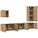 Unità TV da Parete 5 pcs Rovere artigianale Legno multistrato - Foto miniatura 5