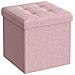 Pouf contenitore rosa con coperchio - Seduta pieghevole | uso quotidiano - Foto miniatura 1