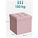 Pouf contenitore rosa con coperchio - Seduta pieghevole | uso quotidiano - Foto miniatura 6