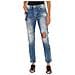 Jeans Lunghi Da Donna Effetto Consumato 10dbf0667 - Foto miniatura 1