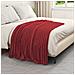 Coperta Rosso Bordeaux 150 x 130 cm Panno - Foto miniatura 3