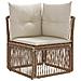 Set Divano da Giardino 14 pcs Beige e Bianco Crema polyrattan - Foto miniatura 3