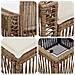 Set Divano da Giardino 14 pcs Beige e Bianco Crema polyrattan - Foto miniatura 8