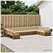 Set divani con cuscino 10 pcs Legno di Acacia Massello - Foto miniatura 2