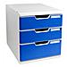 pz. 1 Cassettiera Modulo A4 3cassetti blu 325003D - Foto miniatura 1