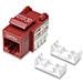 IWP-MD C5E / RED - Frutto Keystone RJ45 Cat5e UTP Rosso - Foto miniatura 2