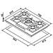 Piano Cottura PMSP75179CS a Gas 5 Fuochi Gas Colore Acciaio Inox - Foto miniatura 2