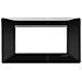 Placca 4 Moduli Nero Plana 14654.05 - Foto miniatura 2
