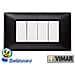 Placca 4 Moduli Nero Plana 14654.05 - Foto miniatura 4