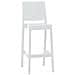 Sgabello Bar Maya Impilabile in Polipropilene I Sgabello Outdoor con Schienale I Sedia Sgabello Alta in Plastica Alt. 75 CM Bianco - Foto miniatura 1