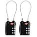 Deposito Locks Tsa Approvato 2 Pack Cavo Blocco Da Viaggio 3 Combinazione Della Cifra Della Chiusura Lampo Serrature Per Valigie Bagagli Zaini Valigette Piccolo Locker Lock Per Gym Scuola (nero)  - Foto miniatura 1