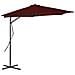 Ombrellone con Palo in Acciaio Rosso Bordò 300x230 cm - Foto miniatura 2