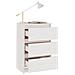 Comodini 2 Pz Bianchi 40x29,5x64 Cm In Legno Massello Di Pino - Foto miniatura 3