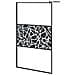 Parete Doccia Walk In 115x195 Cm Vetro Esg E Design Pietre Nero - Foto miniatura 1