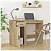 Scrivania Rovere Sonoma 100x49x75 Cm In Legno Multistrato - Foto miniatura 3