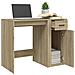 Scrivania Rovere Sonoma 100x49x75 Cm In Legno Multistrato - Foto miniatura 5