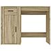 Scrivania Rovere Sonoma 100x49x75 Cm In Legno Multistrato - Foto miniatura 10
