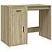 Scrivania Rovere Sonoma 100x49x75 Cm In Legno Multistrato - Foto miniatura 1