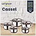 Set 12 Pezzi Cassel In Acciaio Inox Con Padella (16/20/24 Cm) Navy Red In Alluminio Stampato - Foto miniatura 6