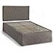 Letto Piazza E Mezza Clea, Set Testata In Ecopelle Con Rete Ortopedica E Mantovana, 100% Made In Italy, Adatto A Materasso Da Cm 120x190, Tortora - Foto miniatura 2