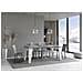 Consolle Allungabile 90x40/196 Cm Naxy Mix Small Piano Bianco Frassino - Cemento /bianco Frassino - Foto miniatura 2