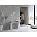 Consolle Allungabile 90x40/196 Cm Naxy Mix Small Piano Bianco Frassino - Cemento /bianco Frassino - Foto miniatura 3