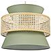 Lampadario Luyano Rattan Verde Chiaro - Foto miniatura 6