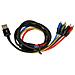 Universal 4 in 1 charging cable I-BOX USB IKUM4W1 - Kabel cavo USB 1,2 m Micro-USB A 2 x USB C Multicolore - Foto miniatura 2