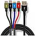 Universal 4 in 1 charging cable I-BOX USB IKUM4W1 - Kabel cavo USB 1,2 m Micro-USB A 2 x USB C Multicolore - Foto miniatura 1