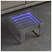 Tavolino Salotto Con Led Infinity Grigio Cemento 50x53x30 Cm - Foto miniatura 1