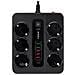 Presa Eu A 6 Prese, 5 Porte Usb, 1 Porta Usb-c Black - Foto miniatura 1