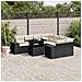 Set Divani Da Giardino 9 Pz Con Cuscini Nero In Polyrattan - Foto miniatura 1