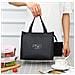 Borsa Termica Porta Pranzo Per Adulti, Piccola Borsa Porta Pranzo Nera - Foto miniatura 2