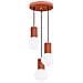Lampada A Sospensione Halo 3p Rosso Ocra Sl. 1730 - Moderno Lampada A Sospensione Ocra Rossa 125x25x25 Cm - Foto miniatura 1