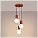 Lampada A Sospensione Halo 3p Rosso Ocra Sl. 1730 - Moderno Lampada A Sospensione Ocra Rossa 125x25x25 Cm - Foto miniatura 3