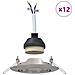 Faretti Incassati 12 pezzi Rotondo GU10 Argento Ø90 mm Acciaio - Foto miniatura 4