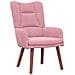 Poltrona Rilassante in Velluto Rosa - Foto miniatura 1