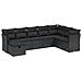 Set Divani da Giardino con Cuscini 8 pz Nero in Polyrattan - Foto miniatura 1
