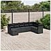 Set Divani da Giardino con Cuscini 8 pz Nero in Polyrattan - Foto miniatura 2