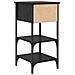 Set di 2 comodini 34x36x70 cm in rovere nero legno ingegnerizzato - Foto miniatura 9