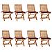 Lusso Casadino -  Sedie Da Giardino Pieghevoli Con Cuscini 8 Pz Massello Di Teak - Foto miniatura 2