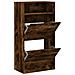 Scarpiera Rovere Fumo 60x34x116 cm in Legno Multistrato - Foto miniatura 1