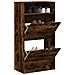 Scarpiera Rovere Fumo 60x34x116 cm in Legno Multistrato - Foto miniatura 2