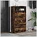 Scarpiera Rovere Fumo 60x34x116 cm in Legno Multistrato - Foto miniatura 3
