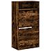 Scarpiera Rovere Fumo 60x34x116 cm in Legno Multistrato - Foto miniatura 4
