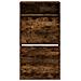 Scarpiera Rovere Fumo 60x34x116 cm in Legno Multistrato - Foto miniatura 5