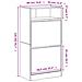 Scarpiera Rovere Fumo 60x34x116 cm in Legno Multistrato - Foto miniatura 9