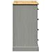 Credenza Cassetti VIGO 113x40x75 cm Legno Massello Pino Grigio - Foto miniatura 6