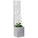 Vaso da Giardino con Pannello Decorativo Argento 32 x 140 cm - Foto miniatura 3